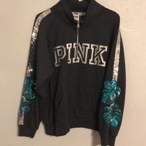 PINK bling sleeve sweater